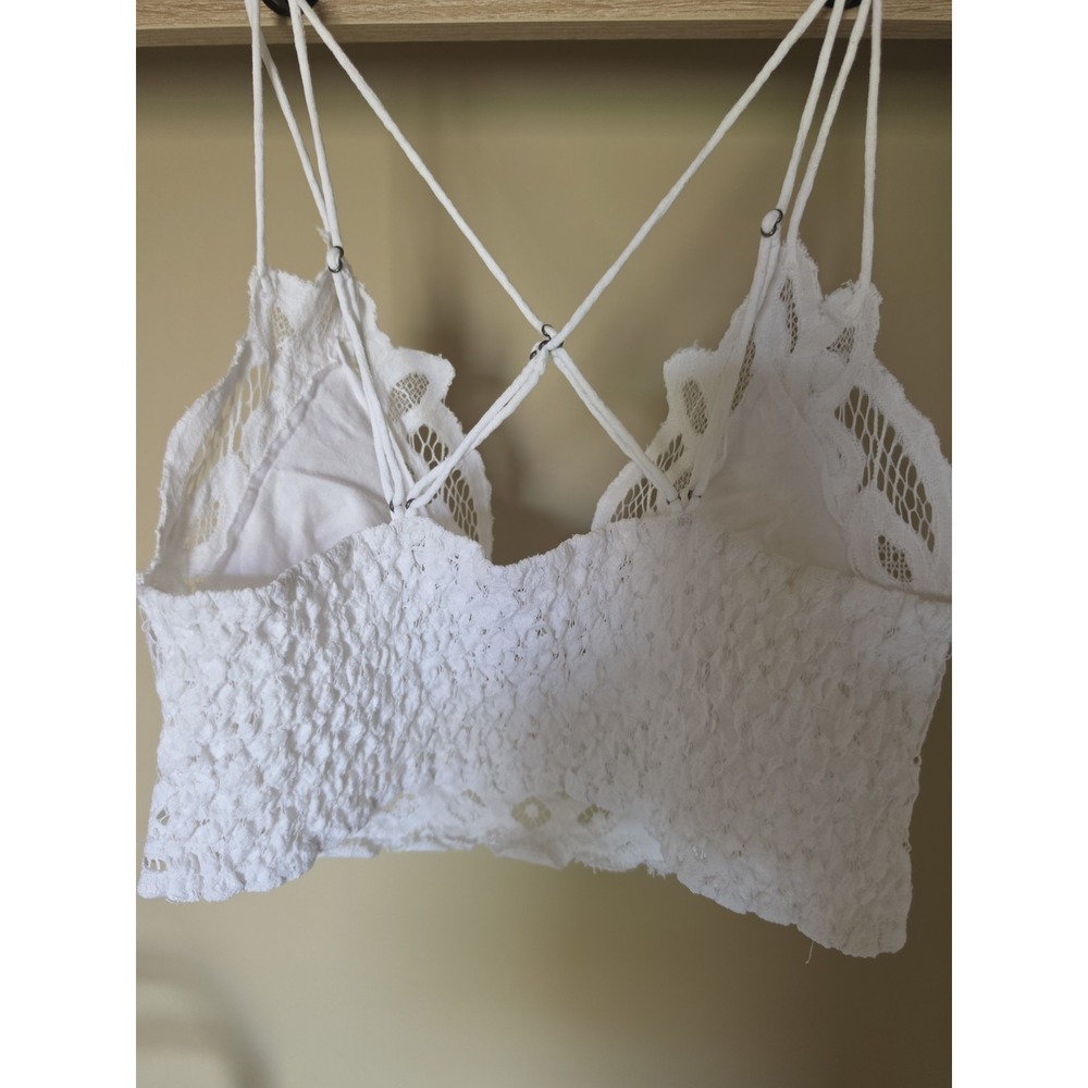 FREE PEOPLE Adella White Bralette Bra SIZE M/L - Picture 11 of 14